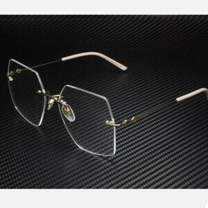 Gucci Women's  Gold Square Eyeglasses Frame 55mm
